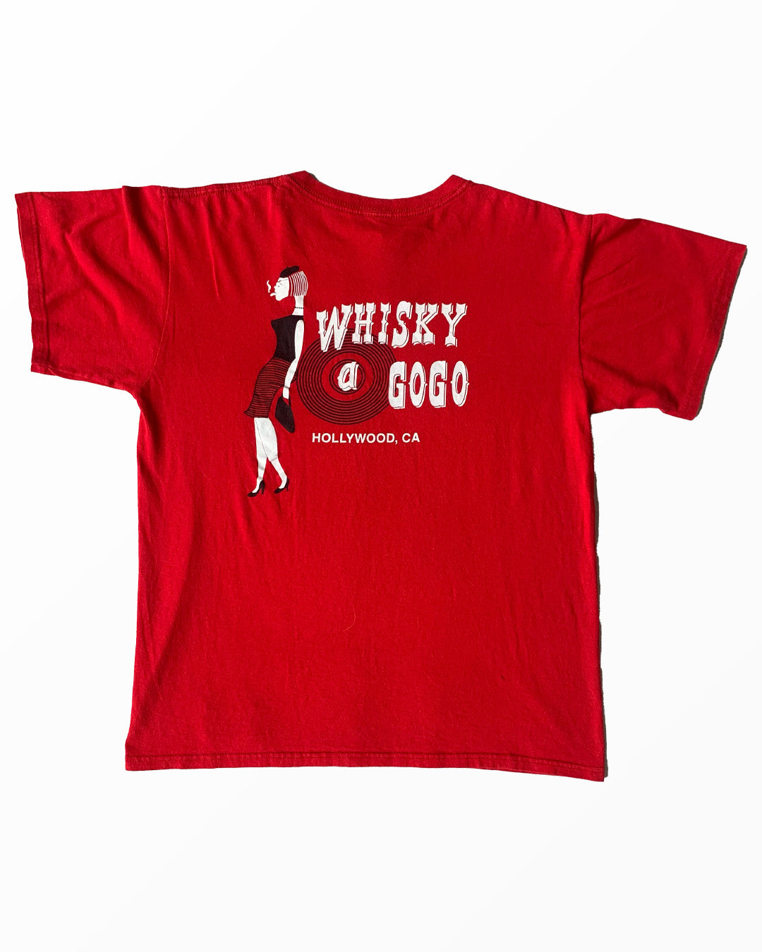 Whiskey Gogo Thrifted T-Shirt - Red | M