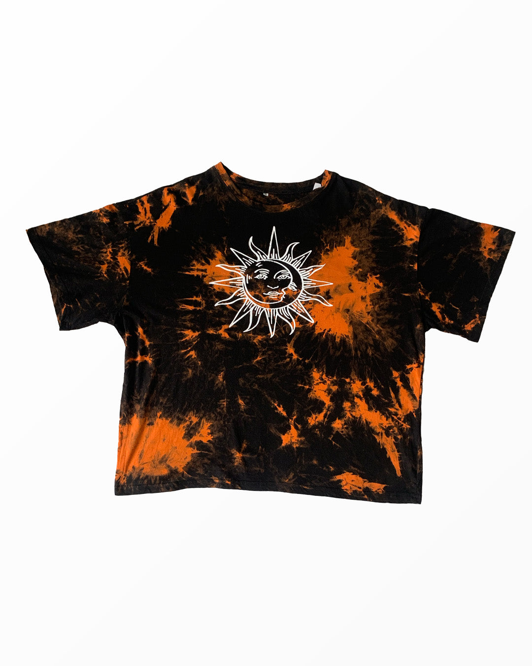 Thrifted T-Shirt - Black & Orange | XL