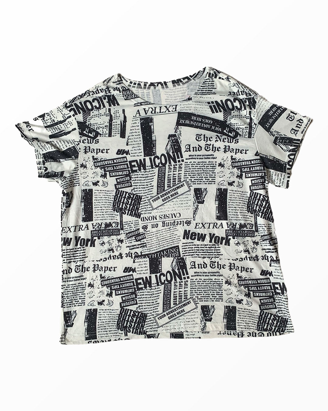 Thrifted T-Shirt - Black & White | L