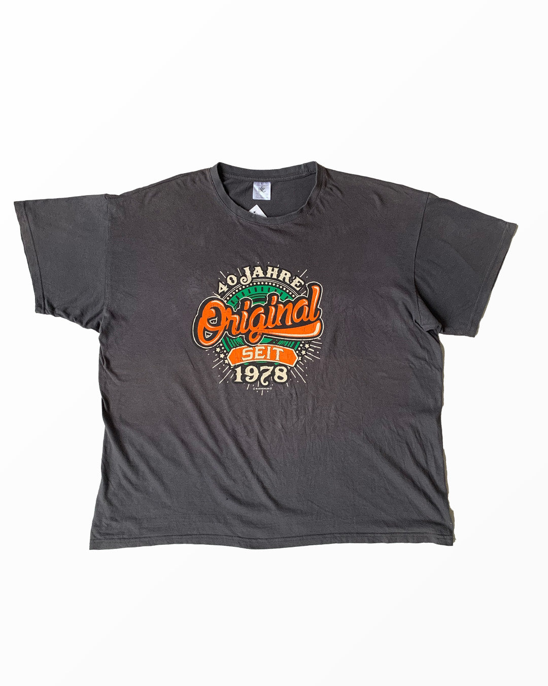 B&C Thrifted T-Shirt - Charcoal Grey | XL